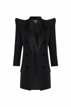 Balmain BLACK Blazer with decorative shoulders