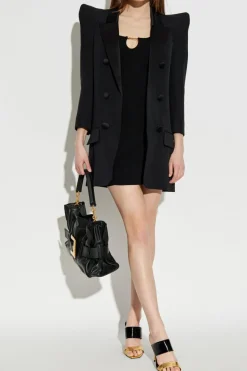 Balmain BLACK Blazer with decorative shoulders