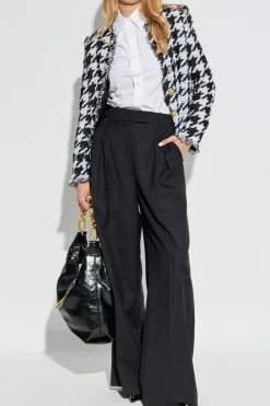Balmain BLACK Blazer with houndstooth pattern