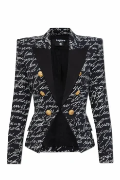 Balmain BLACK Blazer with monogram