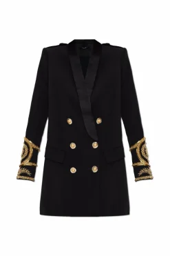 Balmain BLACK Blazer with embroidered pattern