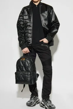 Balmain BLACK Bomber jacket with shimmering appliqués