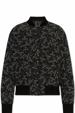 Balmain BLACK Bomber jacket with monogram