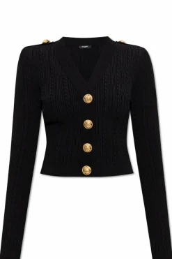 Balmain BLACK Buttoned cardigan