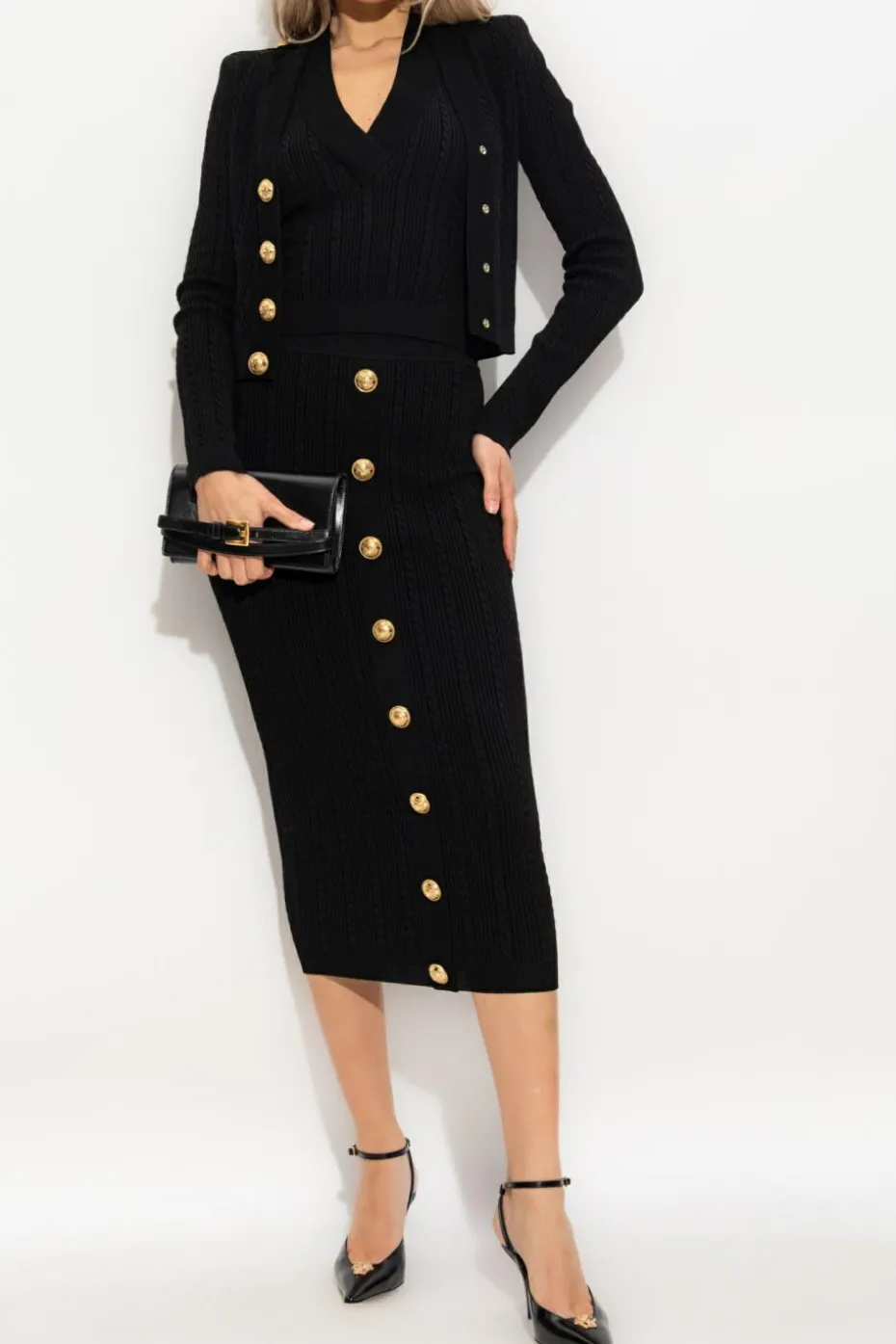 Balmain BLACK Buttoned cardigan
