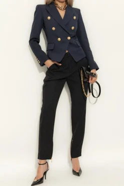Balmain BLACK Capri pants
