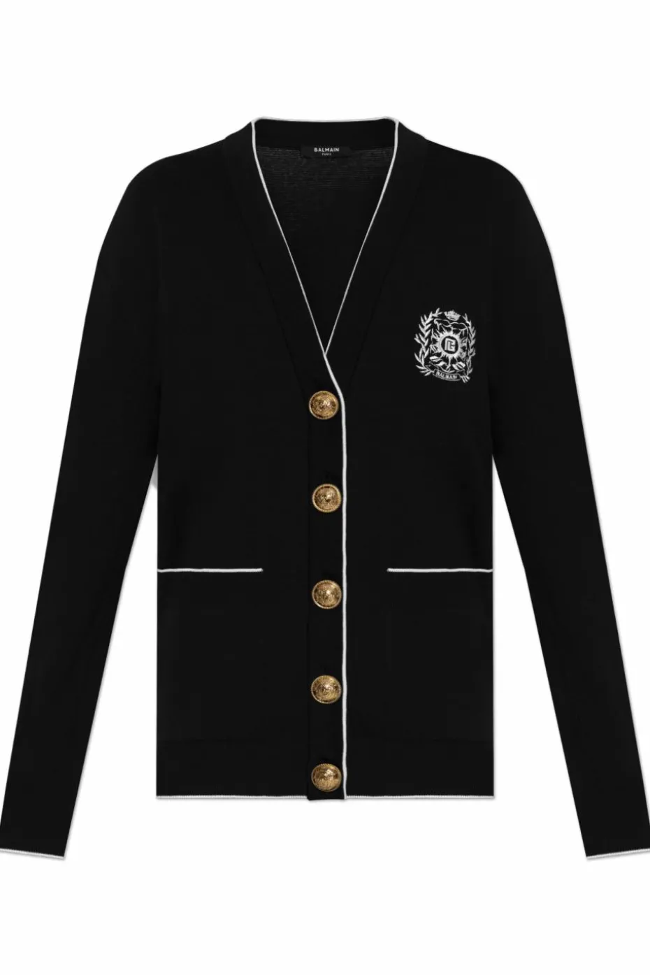 Balmain BLACK Cardigan with pockets