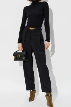 Balmain BLACK Creased pants