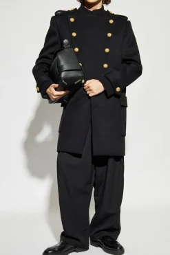 Balmain BLACK Double-breasted coat