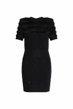 Balmain BLACK Dress with shimmering sequins