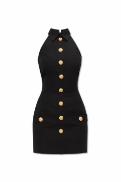 Balmain BLACK Dress with collar