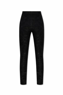 Balmain BLACK Floral pattern trousers