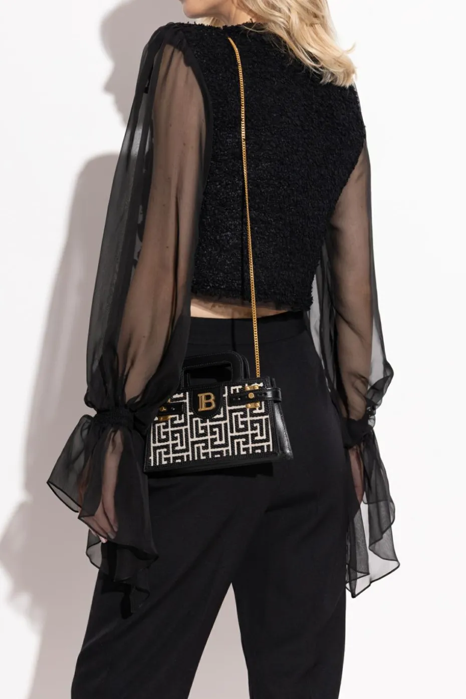 Balmain BLACK Handbag "B-Buzz Small"