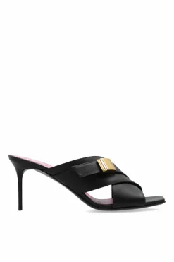 Balmain BLACK Heeled Slippers