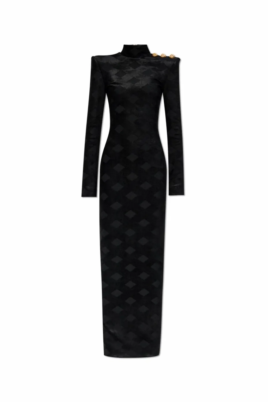 Balmain BLACK High-neck dress