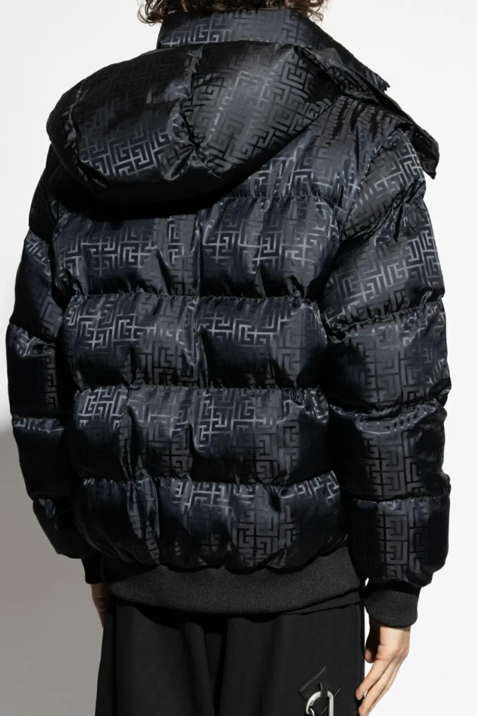 Balmain BLACK Insulated jacket with detachable hood