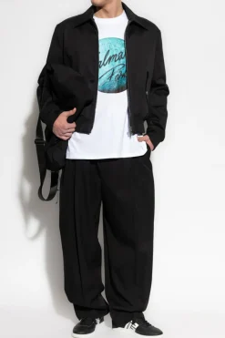 Balmain BLACK Jacket with collar