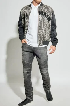Balmain BLACK Jacket with logo
