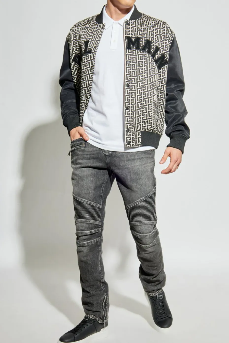 Balmain BLACK Jacket with logo