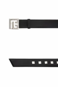 Balmain BLACK Leather belt