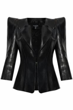 Balmain BLACK Leather jacket