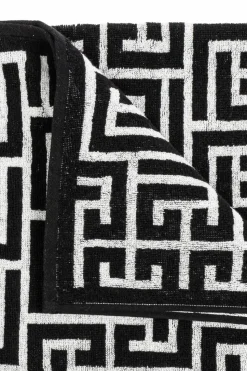 Balmain BLACK Monogram towel