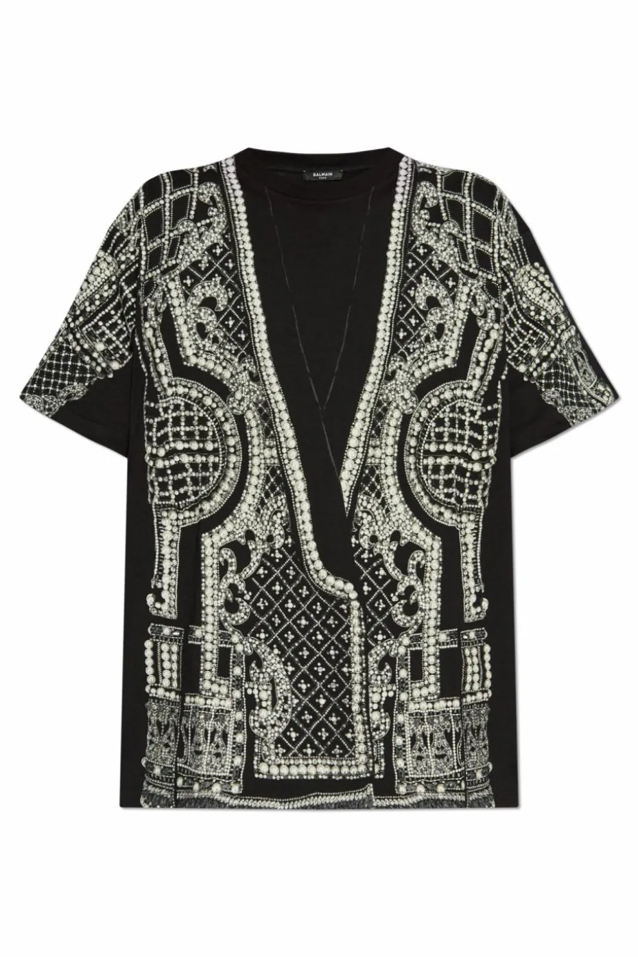 Balmain BLACK Oversize t-shirt with print