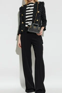 Balmain BLACK Pants with stitching on the legs