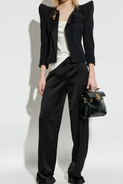 Balmain BLACK Pants with stitching on the legs