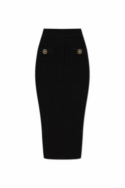 Balmain BLACK Pencil skirt with pockets