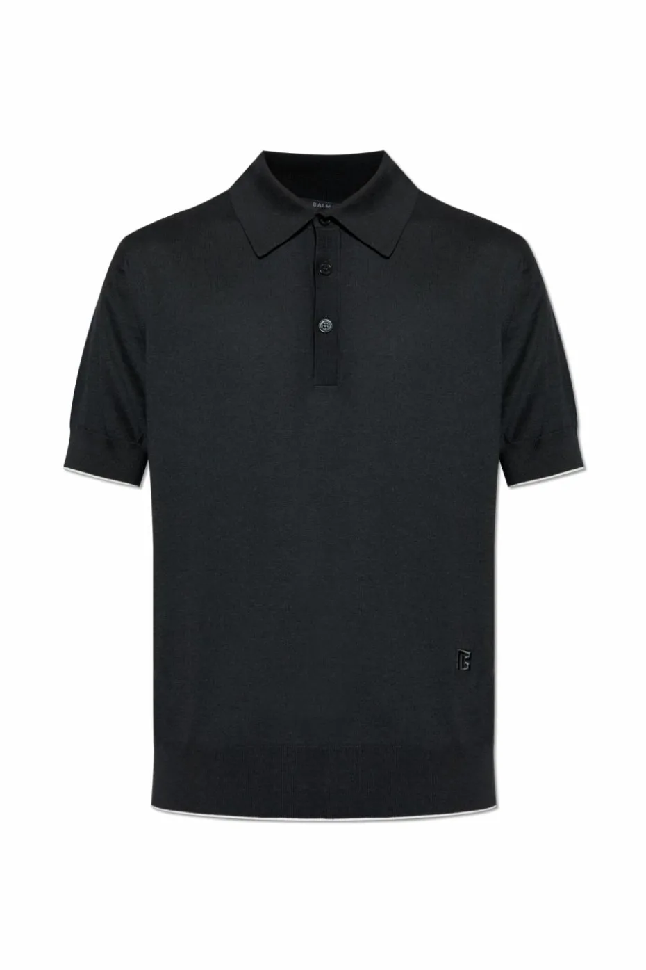 Balmain BLACK Polo with embroidered logo