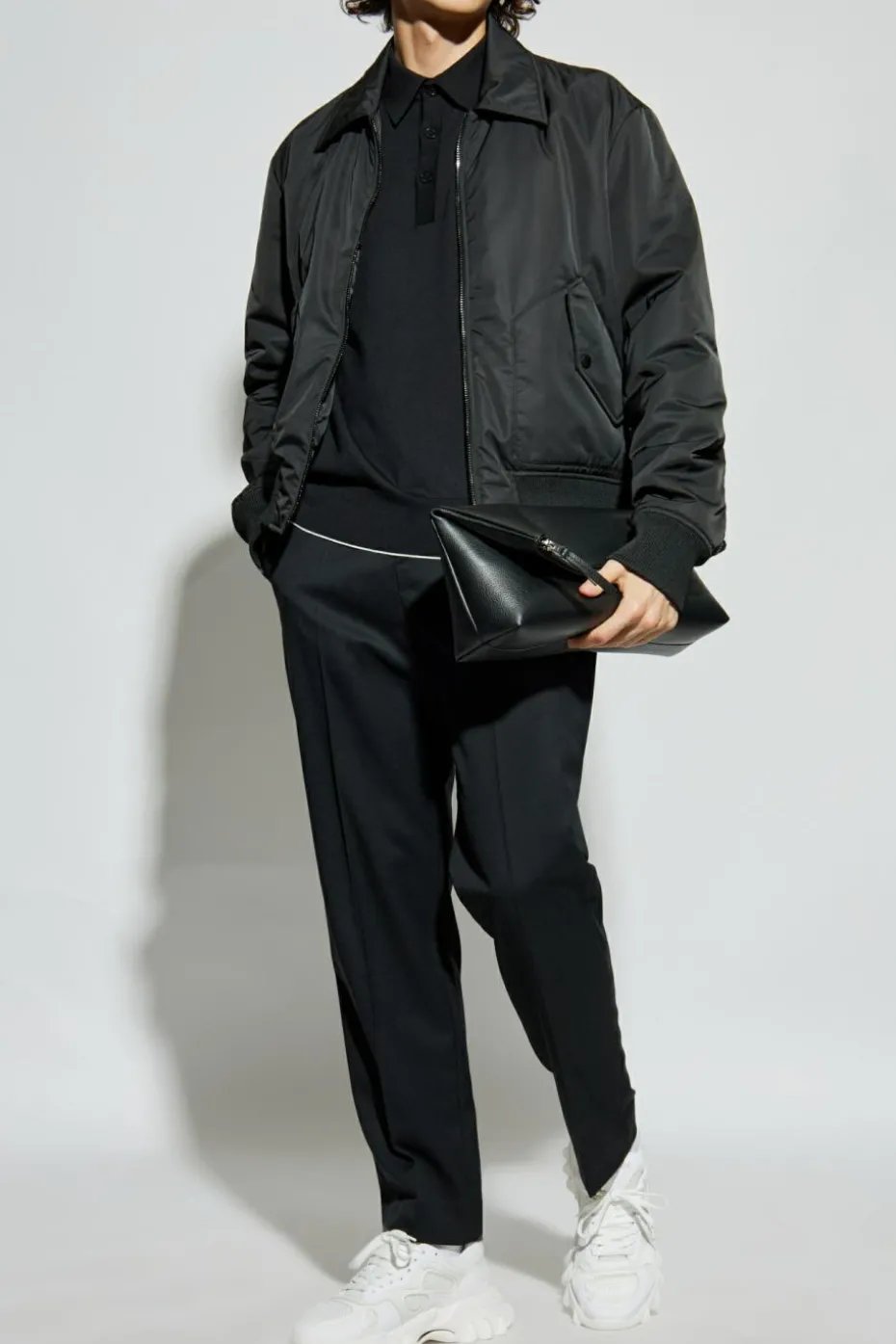 Balmain BLACK Polo with embroidered logo