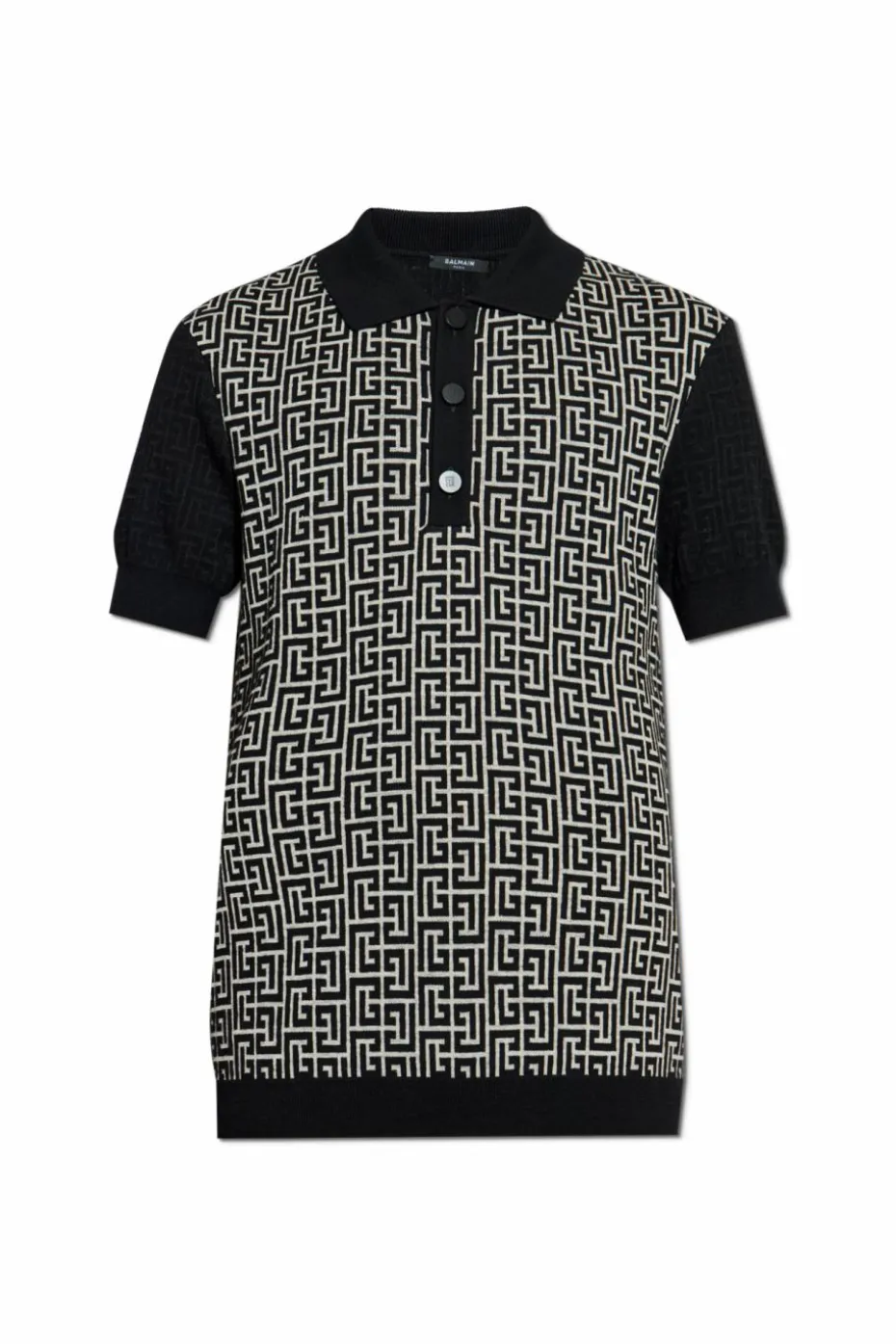 Balmain BLACK Polo with monogram