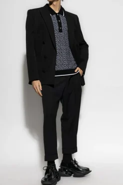 Balmain BLACK Polo with monogram