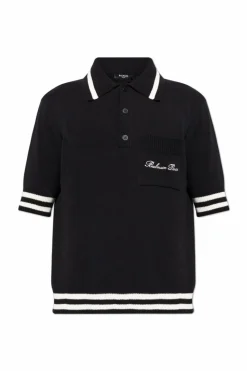 Balmain BLACK Polo with Pocket