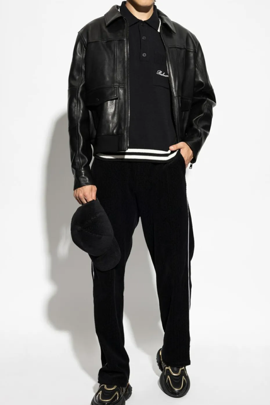 Balmain BLACK Polo with Pocket