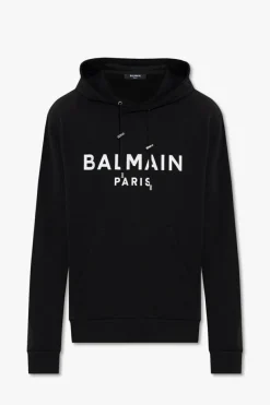 Balmain BLACK Printed hoodie