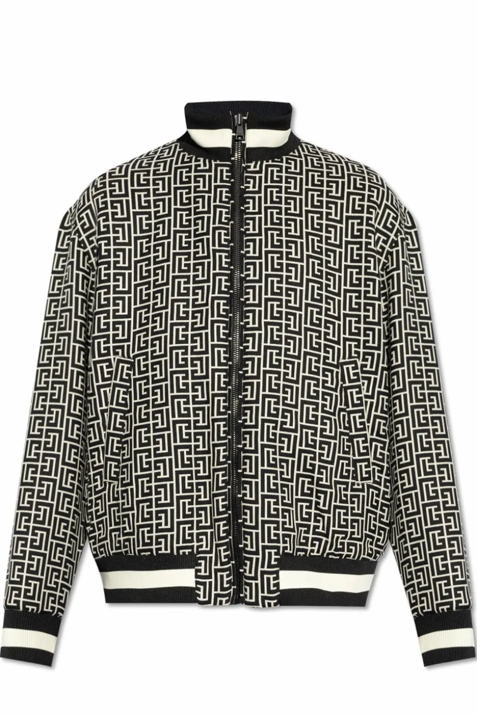 Balmain BLACK Reversible jacket with monogram