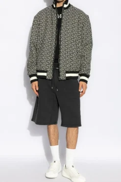 Balmain BLACK Reversible jacket with monogram
