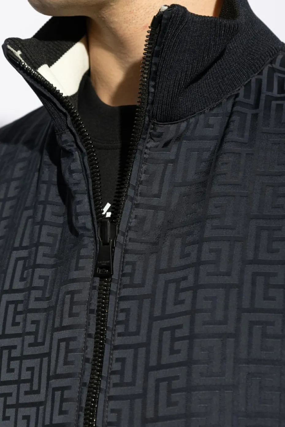 Balmain BLACK Reversible jacket with monogram
