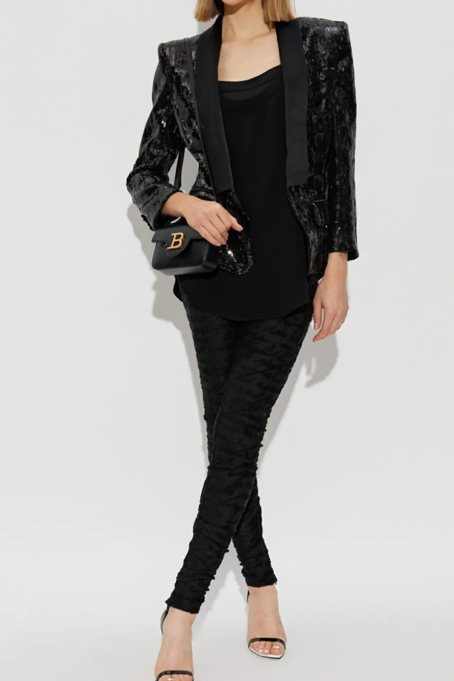 Balmain BLACK Sequin blazer
