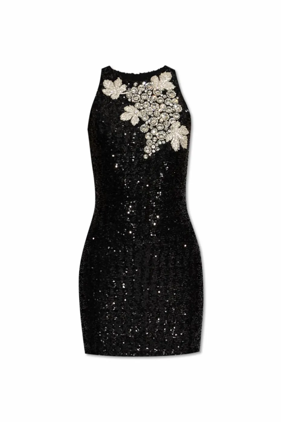 Balmain BLACK Sequin dress with shimmering crystals