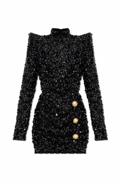 Balmain BLACK Sequin dress