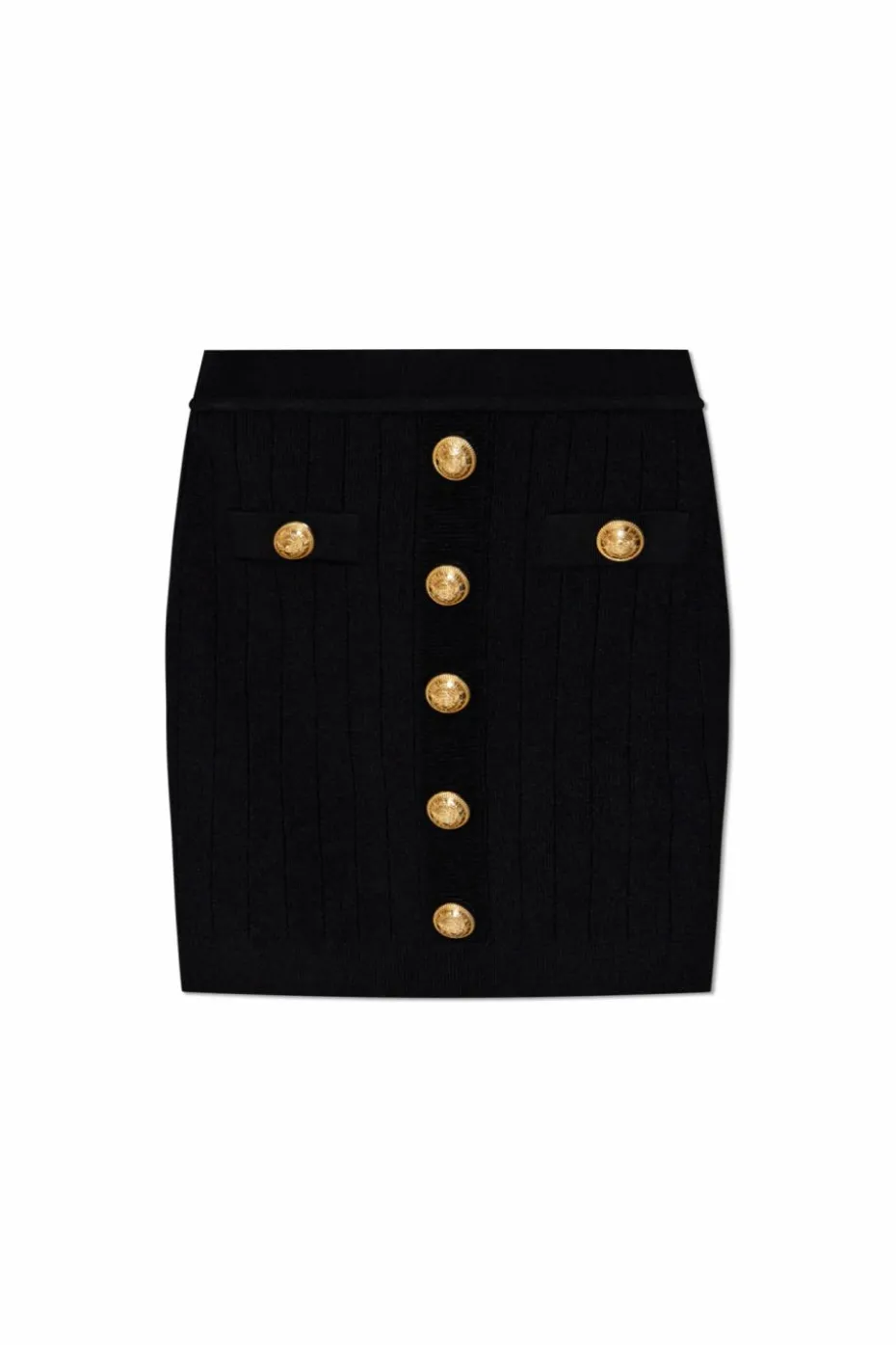 Balmain BLACK Skirt with decorative buttons