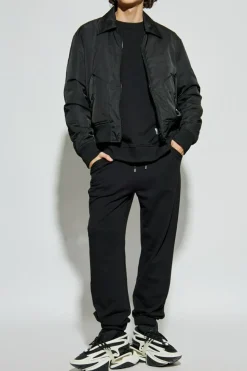 Balmain BLACK Sweatpants with printed logo