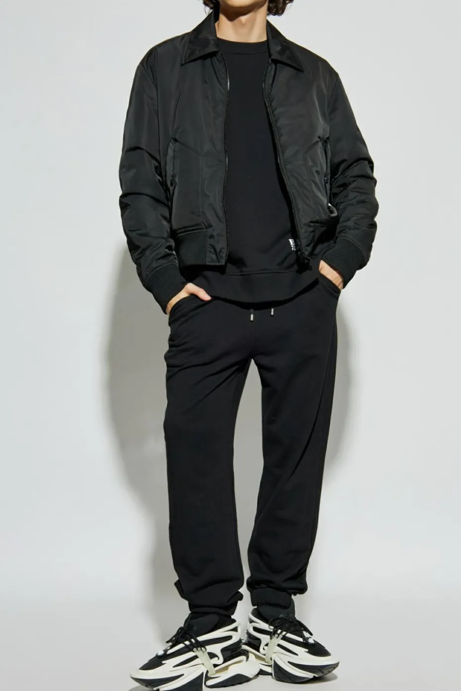 Balmain BLACK Sweatshirt with printed logo