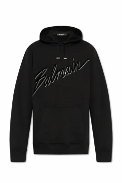 Balmain BLACK Sweatshirt with printed logo