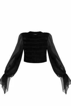 Balmain BLACK Tweed top