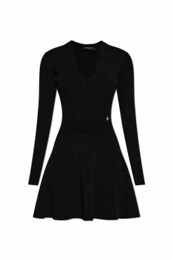Balmain BLACK V-neck dress