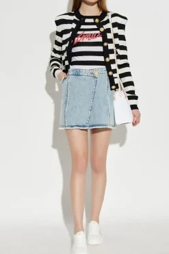 Balmain BLACK Wool sweater with embroidered logo